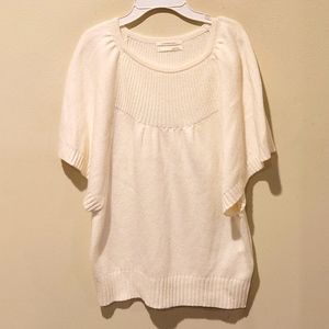❤ ANTHROPOLOGIE ITALIAN SHORT SLEEVED SWEATER, MEDIUM